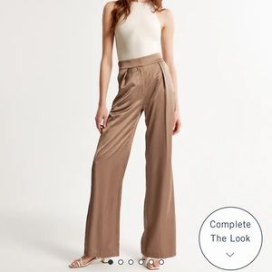 Abercrombie & Fitch Tan Wide Leg Pants